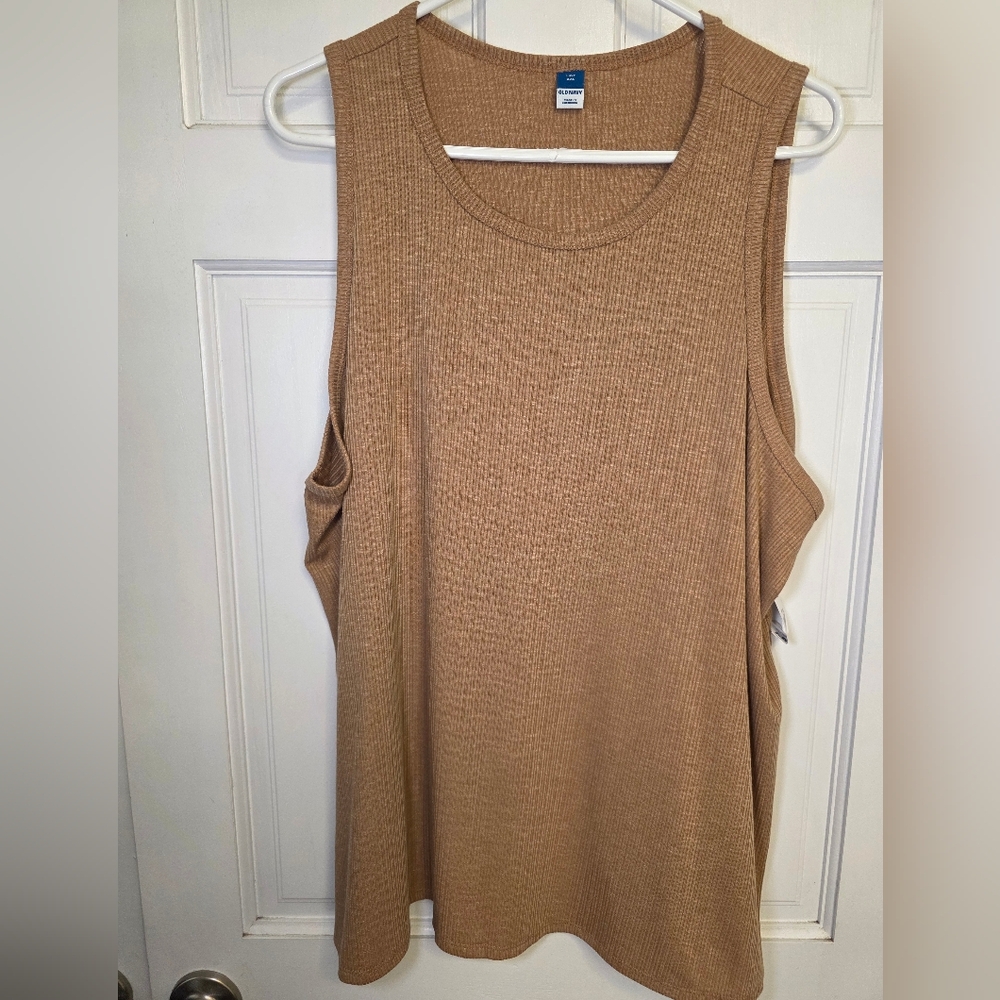 Old Naxy Luxe Ribbed Sleeveless Swing Tank Top Shirt- Size XXL  NWT